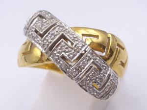 K18 ダイヤ 0.26ct リング 10.3g